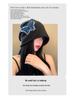 Women's Butterfly Retro Knitted Hat - Autumn/Winter Warm, Solid Color, Rolled Edge Pullover, Small Face Enhancing Design