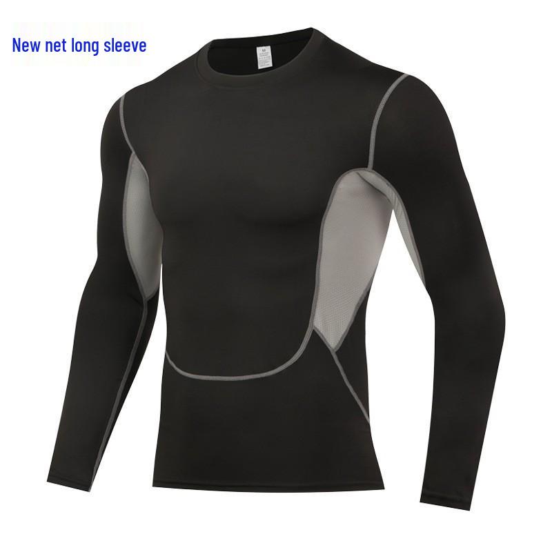 Men's Quick-Dry Compression Running & Basketball Long Sleeve Sports Tights