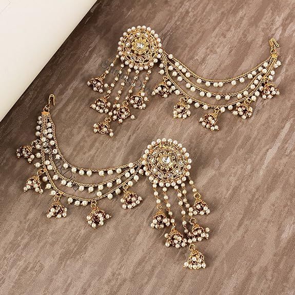 Fashion Latest Stylish Fancy Gold Plated Traditional Earring for Women