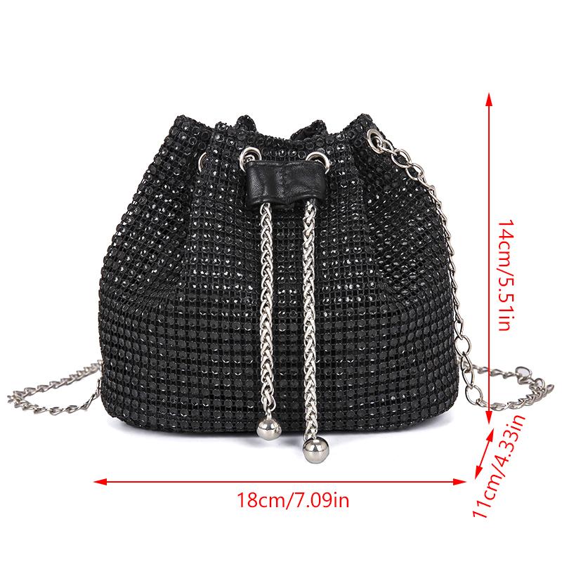 Luxury  Bucket Bag  Chain Shoulder Crossbody Bag For Women Personality Versatile Temperament Shoulder Bag