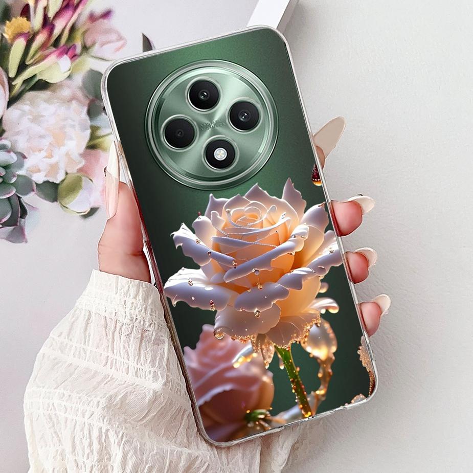 For Oppo Reno 12F 5G Case Reno12 FS CPH2637 Colorful Flowers Painted Cover Soft Silicone Case For Oppo Reno12 F 4G Reno12F Shell