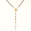 1pc, Retro Unisex Y-shaped Cross Circular Pendant Necklace, Luxurious and Stylish Rose Chain