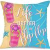 Summer Hot Style Ocean Style Pillow Beach Shell Pattern Blue Pillow Case Home Sofa Pillow Case Cushion Cover