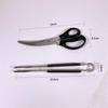 Korean Style Curved Stainless Steel Scissors for Cutting Chicken, Steak, and Barbecue.