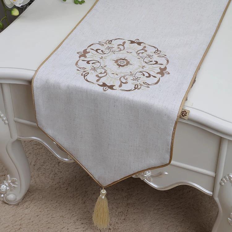 Cotton Plain Linen Table Runner Long Decoration Christmas Wedding Modern Coffee Tablecloth Rectangle Dining Table Pads Placemats