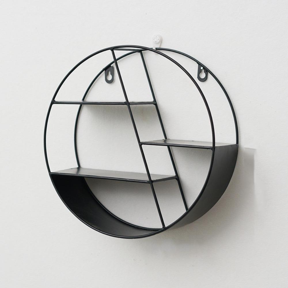 Minimalist Storage Rack Iron Organizer Rack Nordic Style Wall Mounted Shelves  Bathroom Style 5