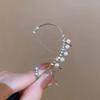 Ear Bone Clip Women's Flash Diamonds Light Luxury Exquisite Earrings Ear Hanging Personality High-end Pearl Earrings
