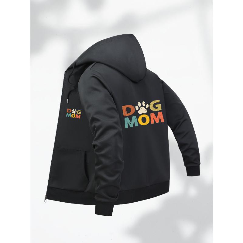 

Warm Hooded Jacket Fleece Lined Full Zip Windproof Elastic Cuff Fall Winter Outdoor Daily Coat S