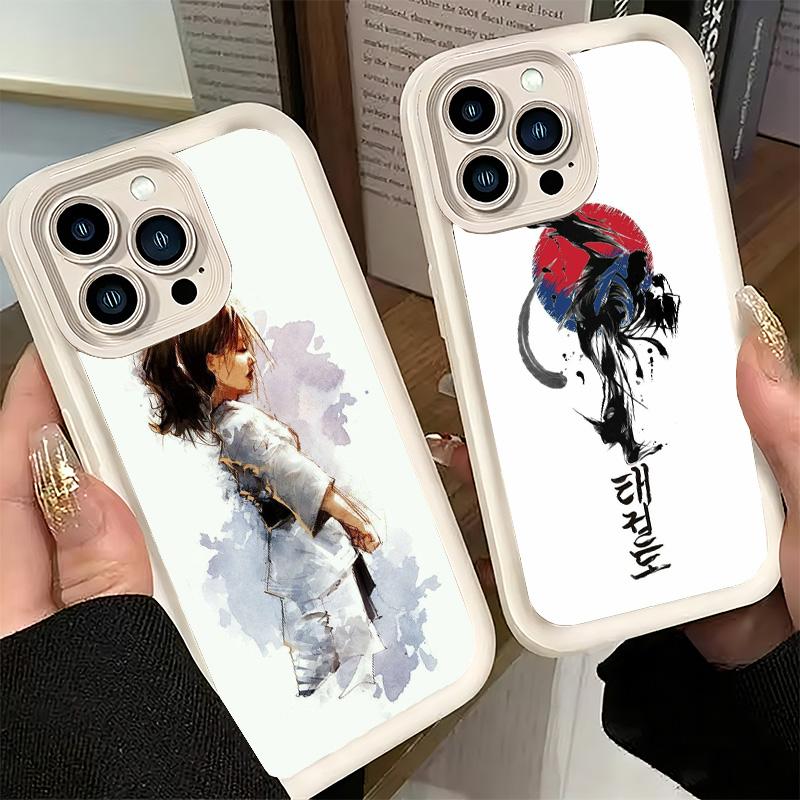Taekwondo Kungfu Desgin Phone Case for iPhone 16 17 Air 16E 15 Pro Max 14 Plus 13 12 Mini Capa Soft Shell Silicone Funda