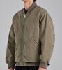 Button Seoul Minimal Diagonal Pocket Blouson Zip-Up Jacket (Beige)