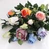 Artificial Rose Multi-use Bright-colored Faux Silk Flower Simulation Flower Display Decoration