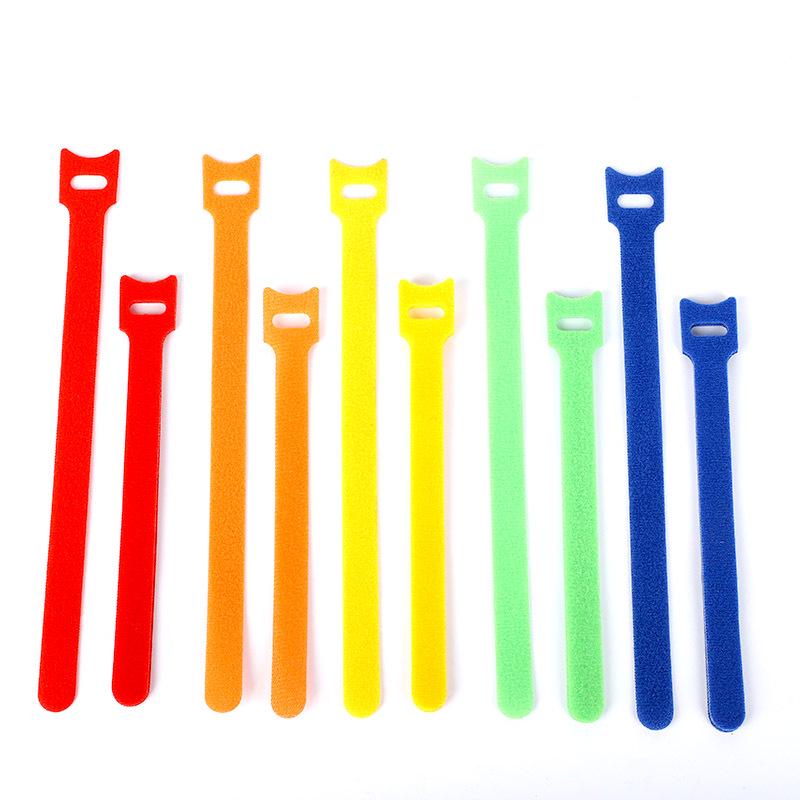Cat and T-Shaped Velcro Cable Ties - Custom Logo Printing Available
