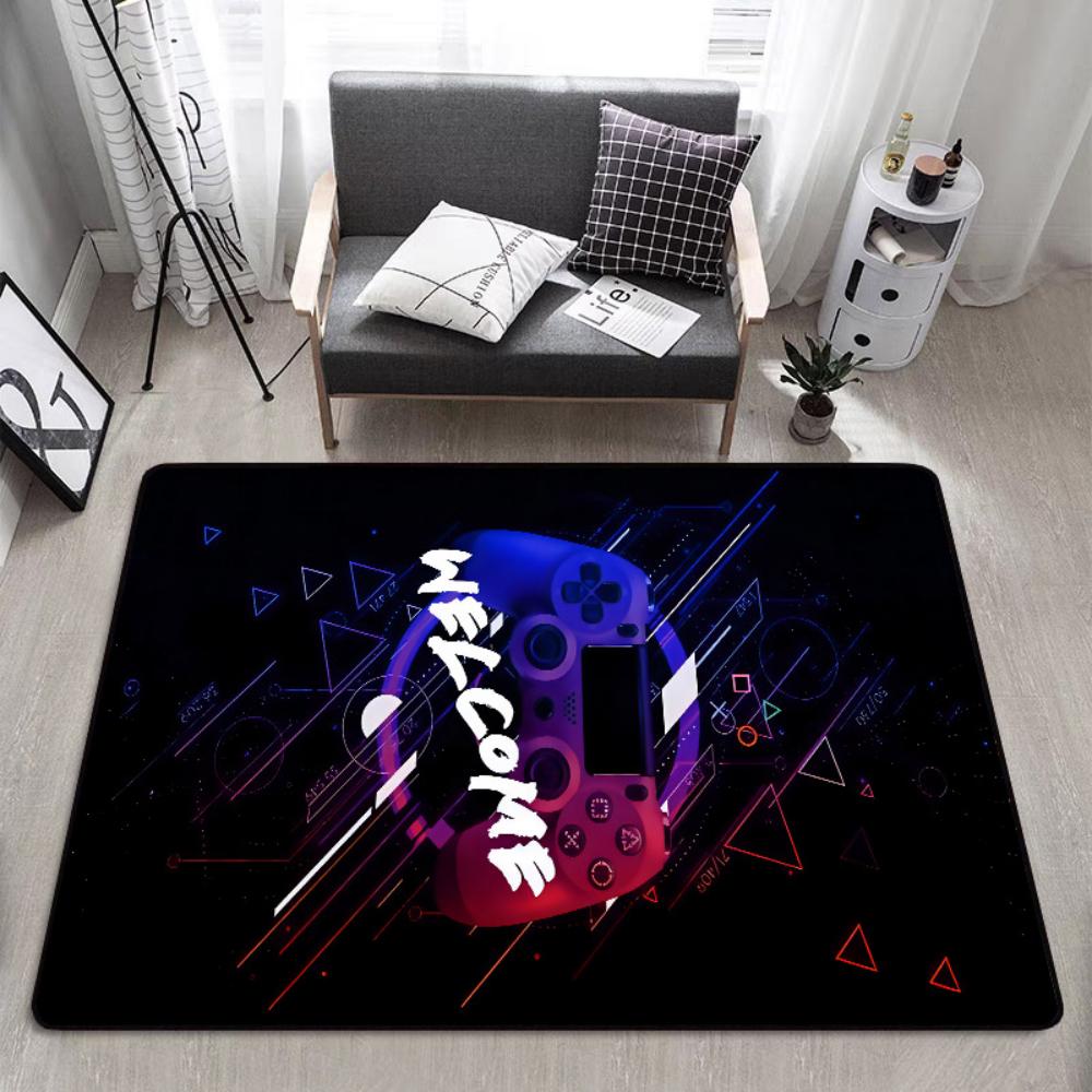 New Gaming Controller Carpet for Living Room Sofa Decor Rug Man's Cave Game Room Chair Floor Mat Bedroom Bedside Soft Rug Gifts