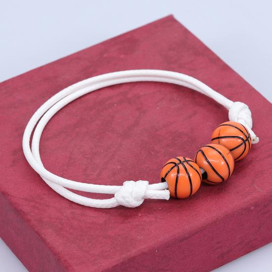 Sports Bracelet Rugby Braided Unisex Adjustable Ball Shape Bracelet Jewellery