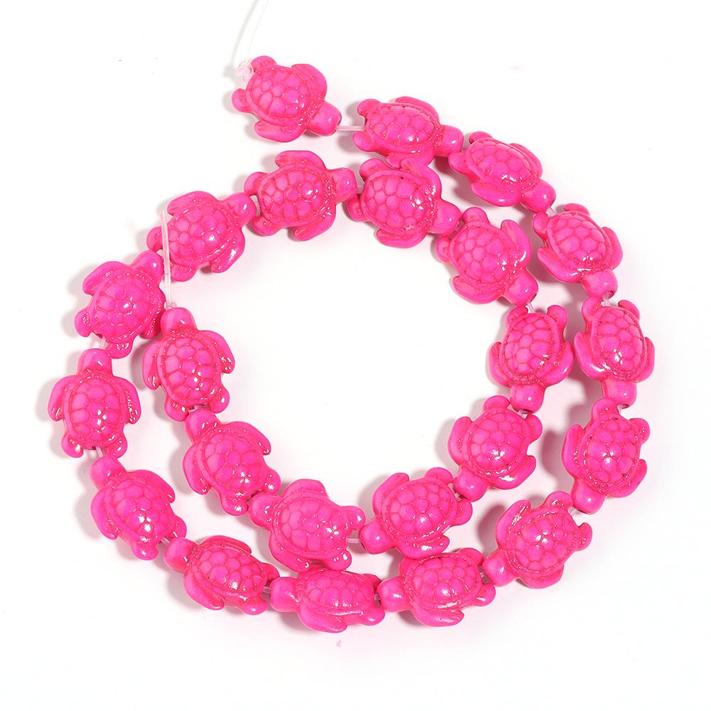 Colorful Turtle Shape Turquoise Beaded Strand for DIY Handmade Jewelry Accessories