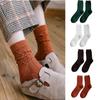 Comfortable Casual Thermal Vintage Winter Warm Long Socks Woman Solid Socks Cashmere Wool