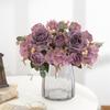 Artificial Ers With Hydrangea Silk Fake Ers 1 Bouquets For Home Wedding Decoration Table Centerpiece, Faux Peonies 