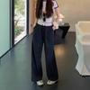 Women's Retro Plaid Wide-Leg High Waist Pants - Spring Casual Loose Fit