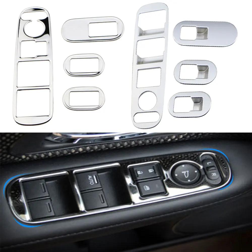 4Pcs Car Window Lifter Button Panel Sticker for Honda HRV HR-V Vezel 2014 - 2020 Decoration Cover Trim Interior Accessories