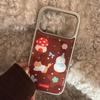 Glue Suitable for 17promax Retro Cartoon Snowman for Iphone16 for Apple 15 Mobile Phone Case Winter Brown 14 for Huawei