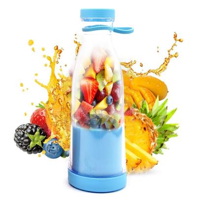 Elektrický odšťavňovač 380ml dobíjecí smoothie výrobník se 6 čepelemi Cestovní láhev bez BPA pro přenosný mixér na ledové ovoce a zeleninu domácí/venkovní použití