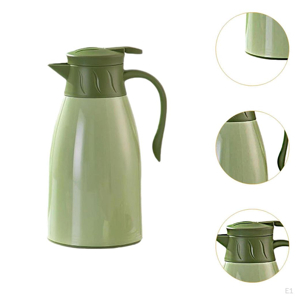 Thermos Water Pot Thermal Carafe 1.6L with Lid Vacuum Insulated Pitcher Jug for Barbecue