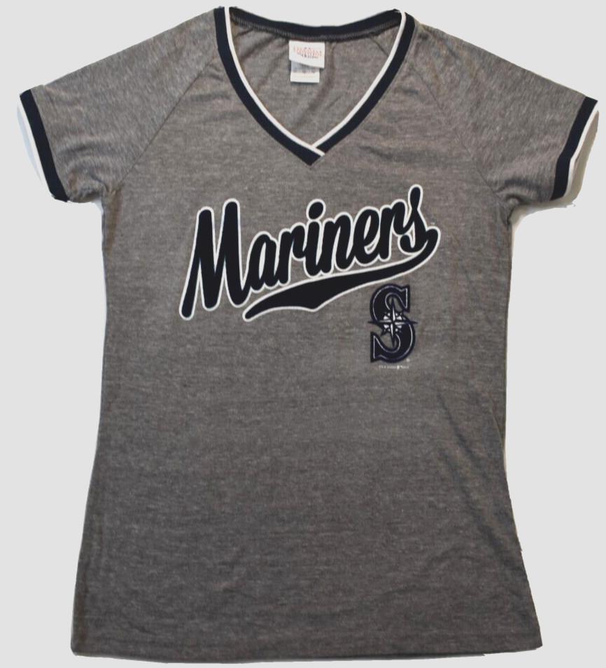 

5th & Ocean Womens MLB Seattle Mariners Baseball V-Neck Shirt New 4XL