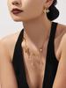 18K Gold Plated Stainless Steel Jewelry Set with Zirconia - Necklace, Bracelet, Earrings - European American Fashion Style.