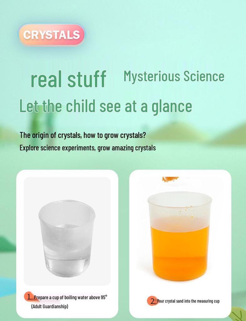 Crystal Growing Experiment Kit: Handmade Science Education Toys for Elementary School