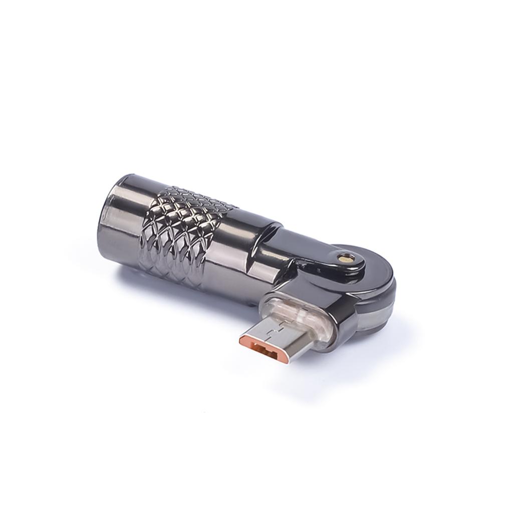 Type C To Micro USB Converter Aluminum 90 Degree Angled For Gaming Entertainment 3A Charging 480Mbps Data Transfer