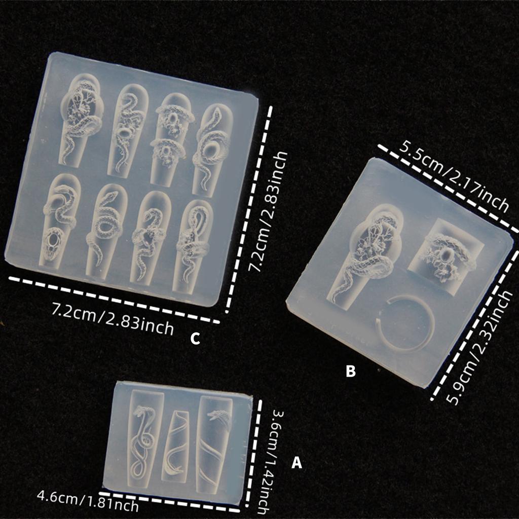Creative Nail Art Silicone Mould for Easy Pattern and Designs Creation Soft Materials Fit Various Nail Shapes and Length