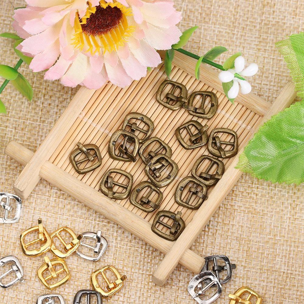 7mm 4 Colors Mini Ultra-small Tri-glide Buckle Belt Buttons Diy Dolls Buckles Doll Bags Accessories