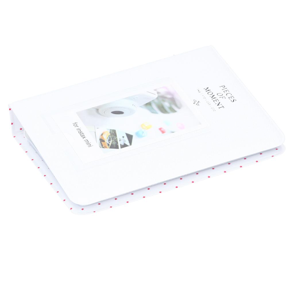 3in 64 Fächer Aufbewahrungshülle für Fotokarten Mini-Fotoalbum für Fujifilm Instax mini 9Weiß
