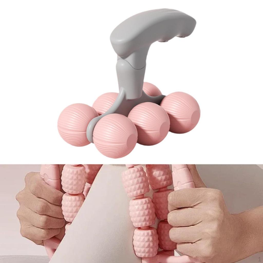 6 Wheel Massage Roller, Degree Compact Multifunctional Manual Tool, Body Roller for Waist,
