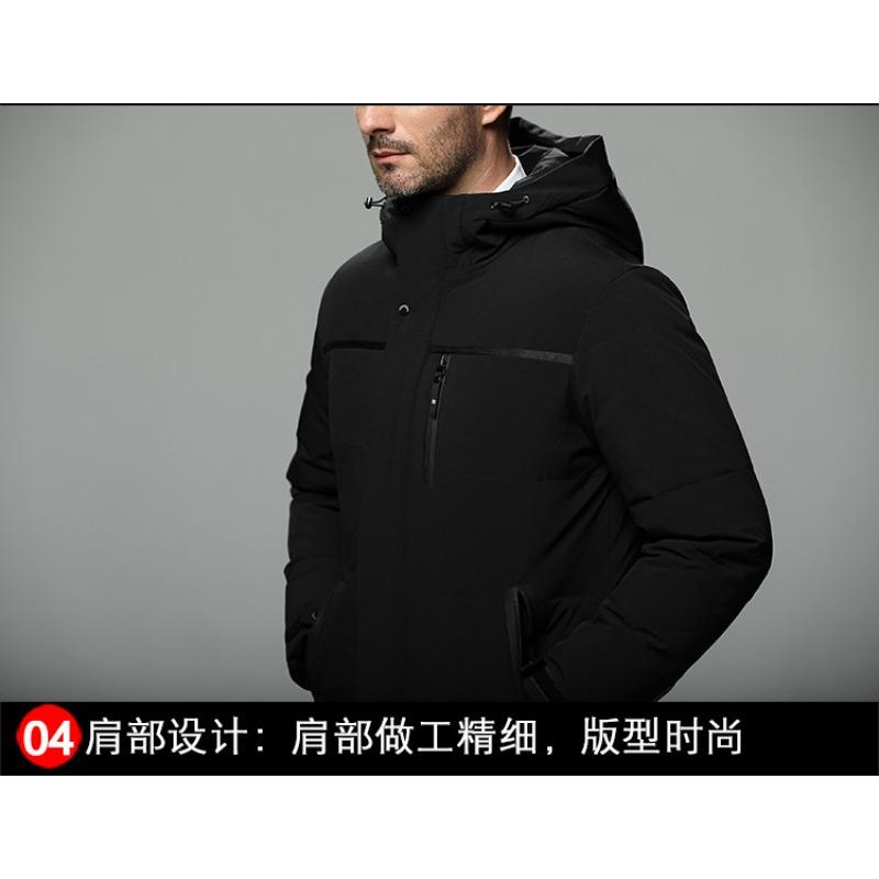 2025 New Cold-proof Clothing Men's Mid-length Men's Winter Thickened Jacket Middle-aged and Elderly Men's Jacket Cotton Jacket
