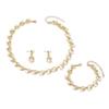 4Pcs Zinc Zinc Alloy Pearl Jewelry Set Bohemian Style Women Jewelry Suit Necklace Earrings Bracelet Set  Women