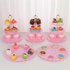 Metal Rod Fruit Plate Dessert Stand with Multiple Layers Detachable Afternoon Tea Stands 3 Tiers Cake Display Racks