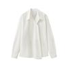 White French Style Shirt with Women's Long Sleeves and Striped Design Niche Loose and Versatile Bright Silk Sunscreen Shirt Thin Jacket Summer