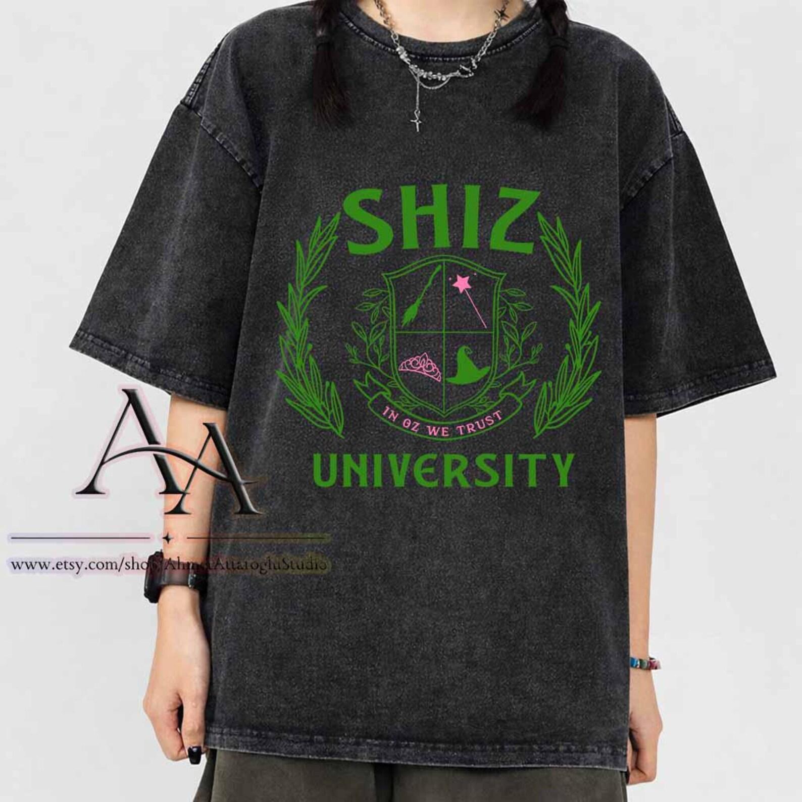Mineral Wash Tee Shiz University Shirt: Comfort Colors Wicked Broadway Musical College Sweater 4XL