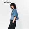MO&Co. Women's Denim Short-Sleeve Jacket