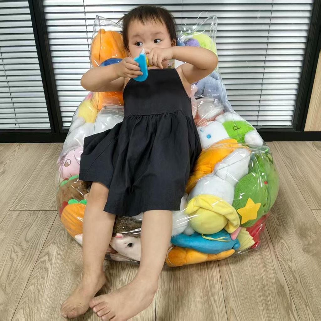 Stuffed Animal Storage Bean Bag Chair Cover Clear Stuffed Animal Storage Bean Bag Chair Cover for  Relaxing Couch Sofa Bed