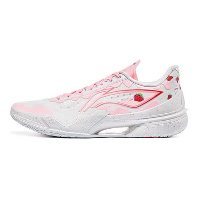 Li Ning Blade 5 Strawberry Milkshake Basketball Shoes Men Sneakers White Pink ABAU101-10
