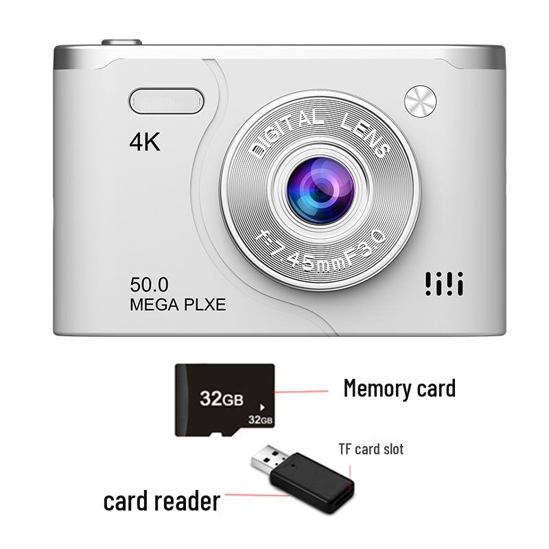 Retro-Style Mini Portable Dual-Camera Mirrorless SLR for Students and Beginners