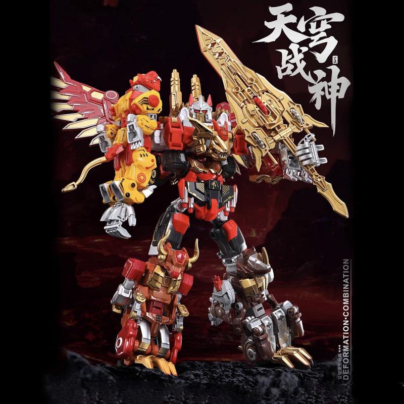 YUEXING Predaking Mechanical Beast Robot Transformation 26CM 6IN1 Predacons Action Model Child Toys Gift Durable