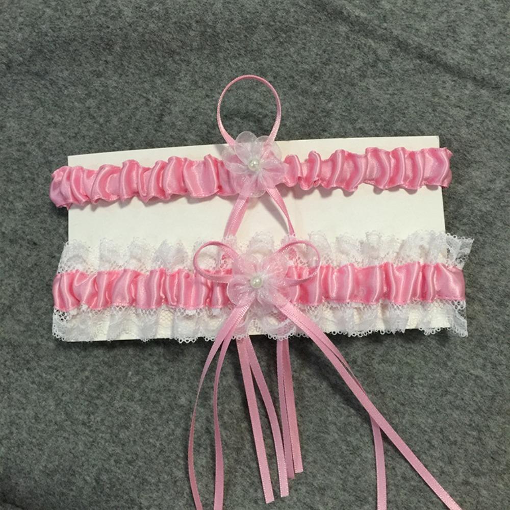 Neuer Damen Strumpfband Brautspitzenstrumpfband Schleife Blau Beindekoration Hochzeit Hochzeitsstrumpfband