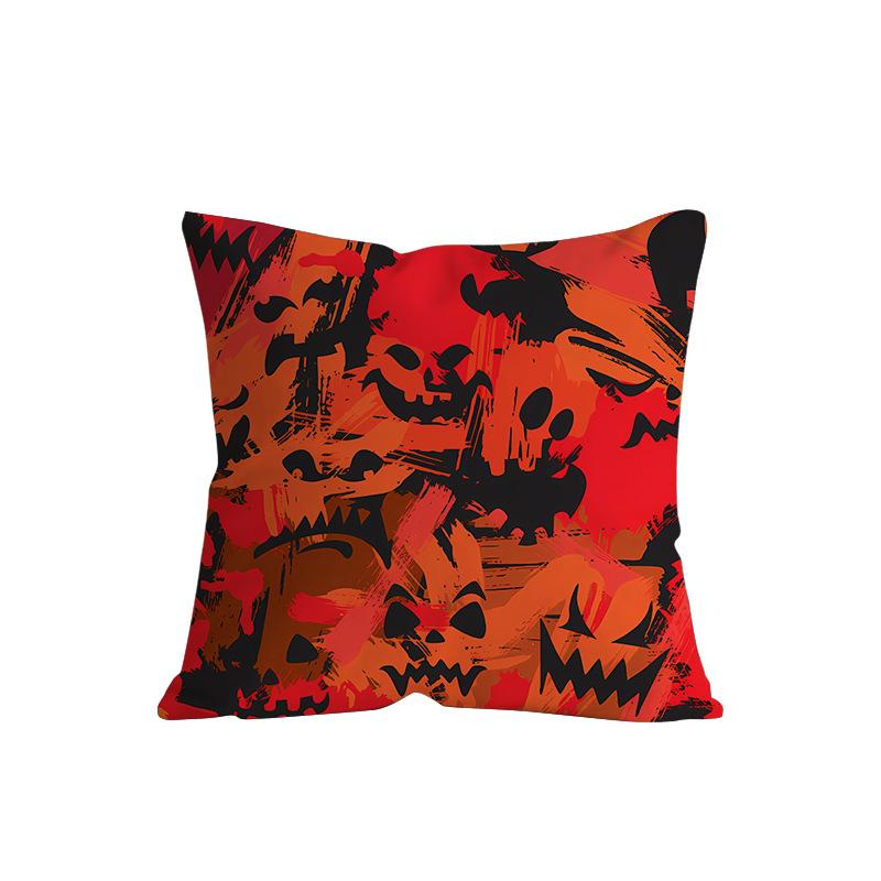 Retro Halloween Pillowcase Funny Skeleton Sofa Pillow Home Living Room Cushion Pillow Pillow