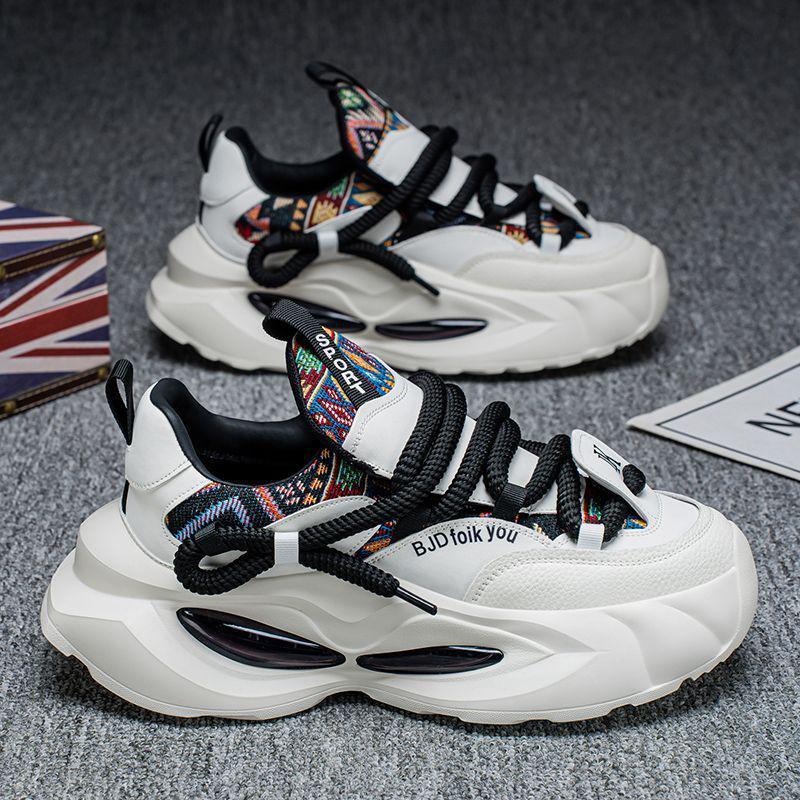 

Men s Spring 2025 Dad Shoes: Soft, Elastic, Thick-Soled Height Boost Casual Sneakers 41