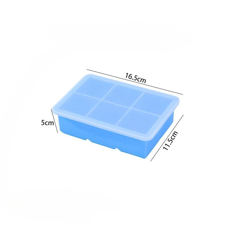 

Square Silicone Ice Cube Mold with Lid - Leakproof Ice Making Tray for Cocktail Whiskey Drink, Easy Release Flexible Ice Maker