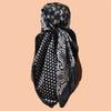 High Quality Polka Dot Square Scarf Women Designer Twill Silk Scarf Shawl Hijab Luxury Bandana Fashion Neckerchief HeadScarf