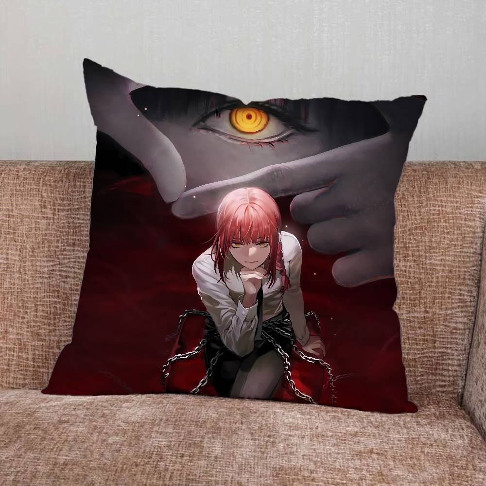 M-Makima Chainsaw Man Pillow Case Pillowcase Home Sofa Cushions Car Cushions Pillowcover Office Pillowshell Pillow